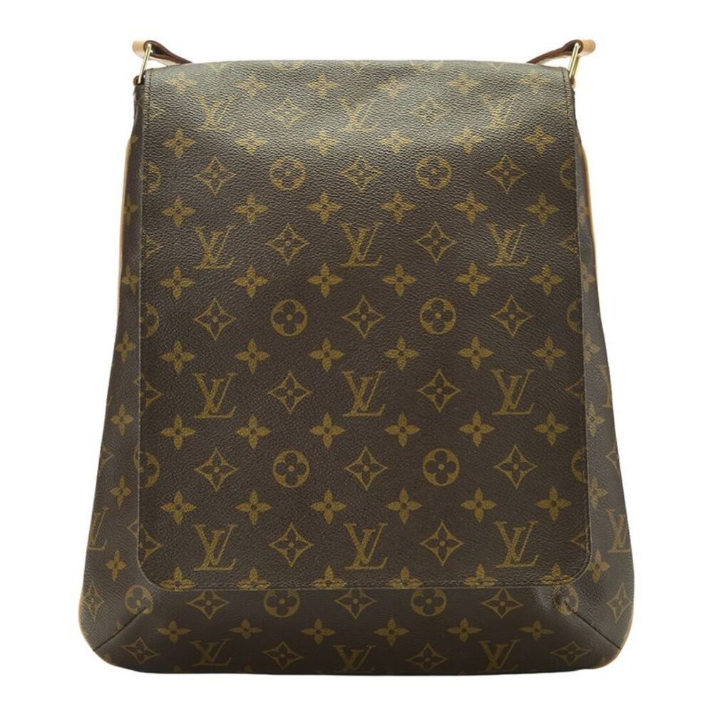 Louis Vuitton Brown Monogram Coated Canvas & Vachetta Leather Musette (Authentic